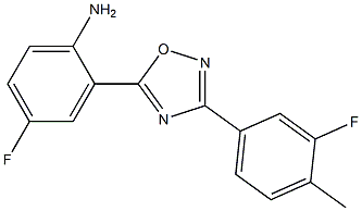 4-fluoro-2-[3-(3-fluoro-4-methylphenyl)-1,2,4-oxadiazol-5-yl]aniline Structure