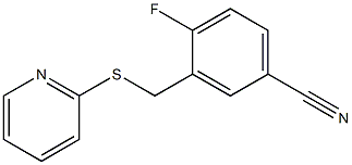 4-fluoro-3-[(pyridin-2-ylsulfanyl)methyl]benzonitrile 구조식 이미지