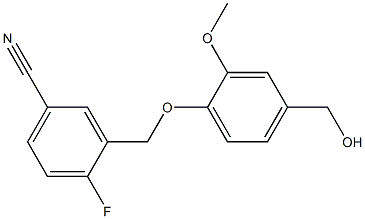 4-fluoro-3-[4-(hydroxymethyl)-2-methoxyphenoxymethyl]benzonitrile Structure