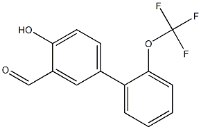 4-hydroxy-2'-(trifluoromethoxy)-1,1'-biphenyl-3-carbaldehyde Structure
