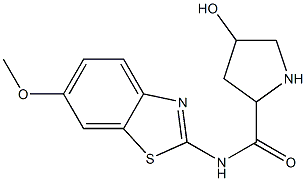 4-hydroxy-N-(6-methoxy-1,3-benzothiazol-2-yl)pyrrolidine-2-carboxamide Structure