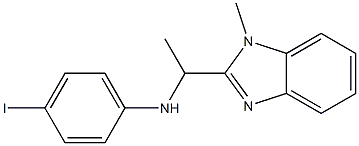 4-iodo-N-[1-(1-methyl-1H-1,3-benzodiazol-2-yl)ethyl]aniline 구조식 이미지