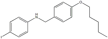 4-iodo-N-{[4-(pentyloxy)phenyl]methyl}aniline 구조식 이미지