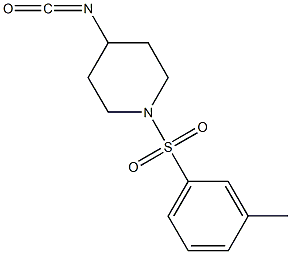 4-isocyanato-1-[(3-methylphenyl)sulfonyl]piperidine 구조식 이미지