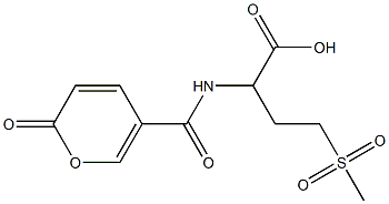 4-methanesulfonyl-2-[(2-oxo-2H-pyran-5-yl)formamido]butanoic acid 구조식 이미지