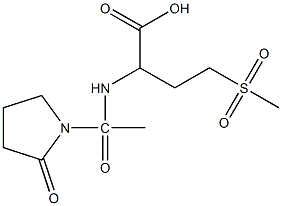 4-methanesulfonyl-2-[1-(2-oxopyrrolidin-1-yl)acetamido]butanoic acid Structure