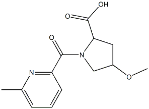 4-methoxy-1-[(6-methylpyridin-2-yl)carbonyl]pyrrolidine-2-carboxylic acid 구조식 이미지