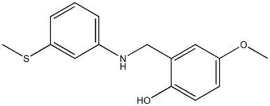 4-methoxy-2-({[3-(methylsulfanyl)phenyl]amino}methyl)phenol Structure