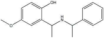 4-methoxy-2-{1-[(1-phenylethyl)amino]ethyl}phenol Structure