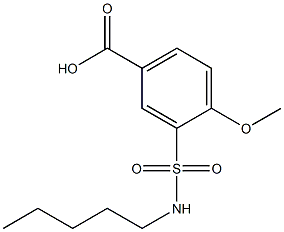 4-methoxy-3-(pentylsulfamoyl)benzoic acid 구조식 이미지