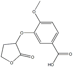 4-methoxy-3-[(2-oxooxolan-3-yl)oxy]benzoic acid 구조식 이미지