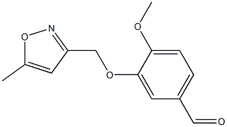 4-methoxy-3-[(5-methyl-1,2-oxazol-3-yl)methoxy]benzaldehyde 구조식 이미지