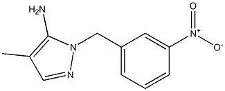 4-methyl-1-[(3-nitrophenyl)methyl]-1H-pyrazol-5-amine Structure