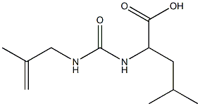 4-methyl-2-({[(2-methylprop-2-enyl)amino]carbonyl}amino)pentanoic acid 구조식 이미지