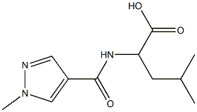 4-methyl-2-[(1-methyl-1H-pyrazol-4-yl)formamido]pentanoic acid Structure