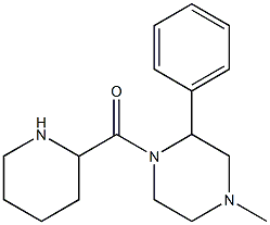 4-methyl-2-phenyl-1-(piperidin-2-ylcarbonyl)piperazine Structure