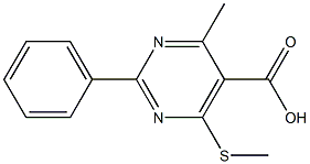 4-methyl-6-(methylthio)-2-phenylpyrimidine-5-carboxylic acid Structure