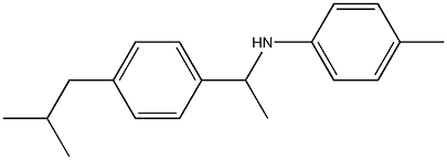 4-methyl-N-{1-[4-(2-methylpropyl)phenyl]ethyl}aniline Structure