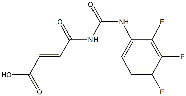 4-oxo-4-{[(2,3,4-trifluorophenyl)carbamoyl]amino}but-2-enoic acid 구조식 이미지