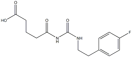 5-({[2-(4-fluorophenyl)ethyl]carbamoyl}amino)-5-oxopentanoic acid 구조식 이미지