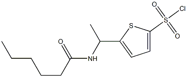 5-(1-hexanamidoethyl)thiophene-2-sulfonyl chloride 구조식 이미지