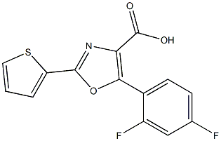 5-(2,4-difluorophenyl)-2-(thiophen-2-yl)-1,3-oxazole-4-carboxylic acid Structure