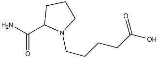 5-(2-carbamoylpyrrolidin-1-yl)pentanoic acid Structure