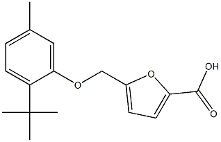 5-(2-tert-butyl-5-methylphenoxymethyl)furan-2-carboxylic acid 구조식 이미지