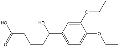 5-(3,4-diethoxyphenyl)-5-hydroxypentanoic acid 구조식 이미지