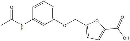 5-(3-acetamidophenoxymethyl)furan-2-carboxylic acid 구조식 이미지