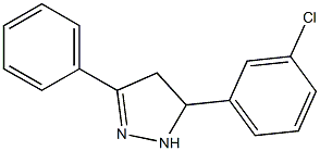 5-(3-chlorophenyl)-3-phenyl-4,5-dihydro-1H-pyrazole Structure