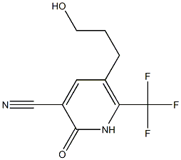 5-(3-hydroxypropyl)-2-oxo-6-(trifluoromethyl)-1,2-dihydropyridine-3-carbonitrile 구조식 이미지
