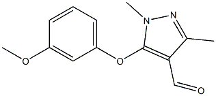 5-(3-methoxyphenoxy)-1,3-dimethyl-1H-pyrazole-4-carbaldehyde 구조식 이미지