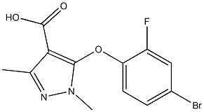 5-(4-bromo-2-fluorophenoxy)-1,3-dimethyl-1H-pyrazole-4-carboxylic acid Structure