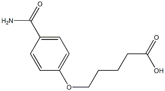 5-(4-carbamoylphenoxy)pentanoic acid 구조식 이미지