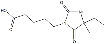 5-(4-ethyl-4-methyl-2,5-dioxoimidazolidin-1-yl)pentanoic acid 구조식 이미지