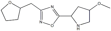 5-(4-methoxypyrrolidin-2-yl)-3-(oxolan-2-ylmethyl)-1,2,4-oxadiazole Structure