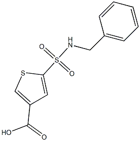 5-(benzylsulfamoyl)thiophene-3-carboxylic acid 구조식 이미지