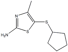 5-(cyclopentylthio)-4-methyl-1,3-thiazol-2-amine 구조식 이미지