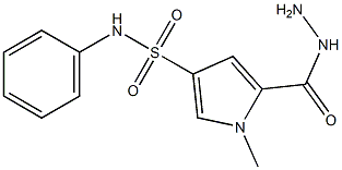 5-(hydrazinocarbonyl)-1-methyl-N-phenyl-1H-pyrrole-3-sulfonamide Structure