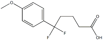 5,5-difluoro-5-(4-methoxyphenyl)pentanoic acid 구조식 이미지