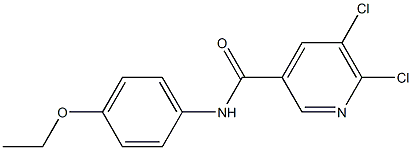 5,6-dichloro-N-(4-ethoxyphenyl)pyridine-3-carboxamide 구조식 이미지