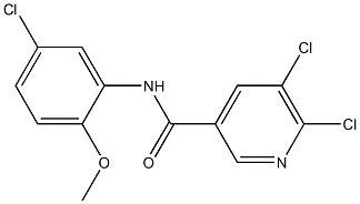 5,6-dichloro-N-(5-chloro-2-methoxyphenyl)pyridine-3-carboxamide Structure