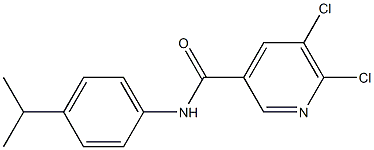 5,6-dichloro-N-[4-(propan-2-yl)phenyl]pyridine-3-carboxamide Structure