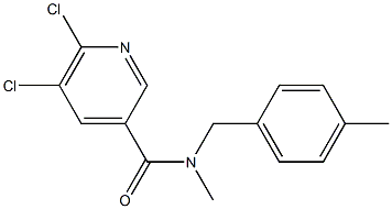 5,6-dichloro-N-methyl-N-[(4-methylphenyl)methyl]pyridine-3-carboxamide 구조식 이미지