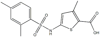 5-[(2,4-dimethylbenzene)sulfonamido]-3-methylthiophene-2-carboxylic acid 구조식 이미지