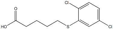 5-[(2,5-dichlorophenyl)sulfanyl]pentanoic acid 구조식 이미지