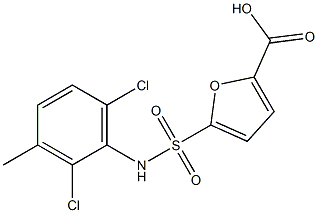 5-[(2,6-dichloro-3-methylphenyl)sulfamoyl]furan-2-carboxylic acid 구조식 이미지
