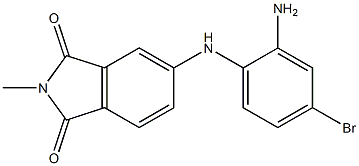 5-[(2-amino-4-bromophenyl)amino]-2-methyl-2,3-dihydro-1H-isoindole-1,3-dione 구조식 이미지