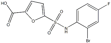 5-[(2-bromo-4-fluorophenyl)sulfamoyl]furan-2-carboxylic acid 구조식 이미지